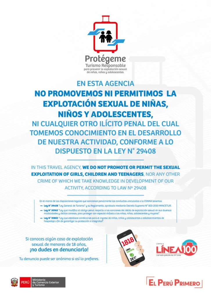 Código ESNNA: cartel Protégeme, turismo responsable