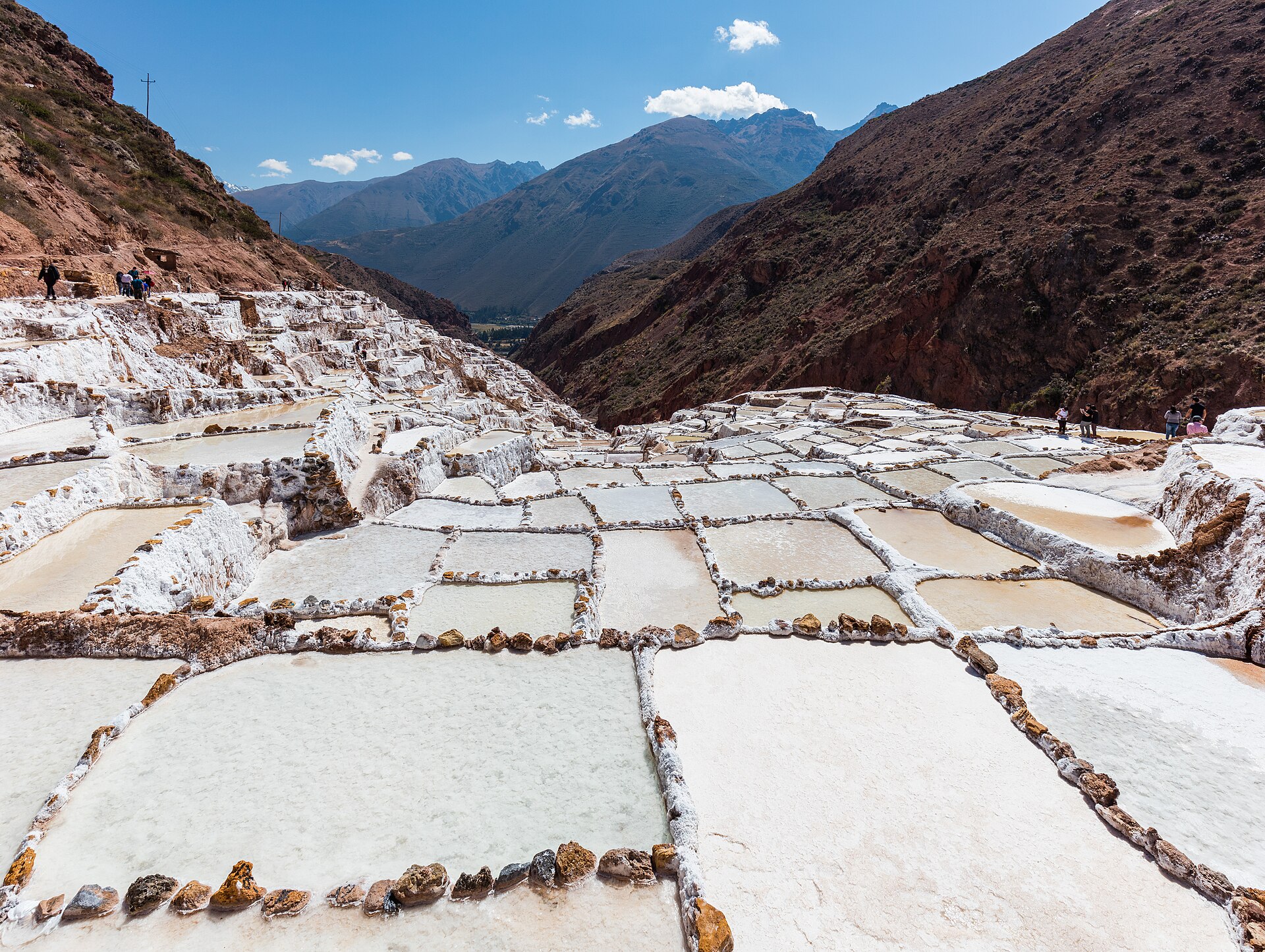 Salineras de Maras con miles de pozas de sal en terrazas andinas