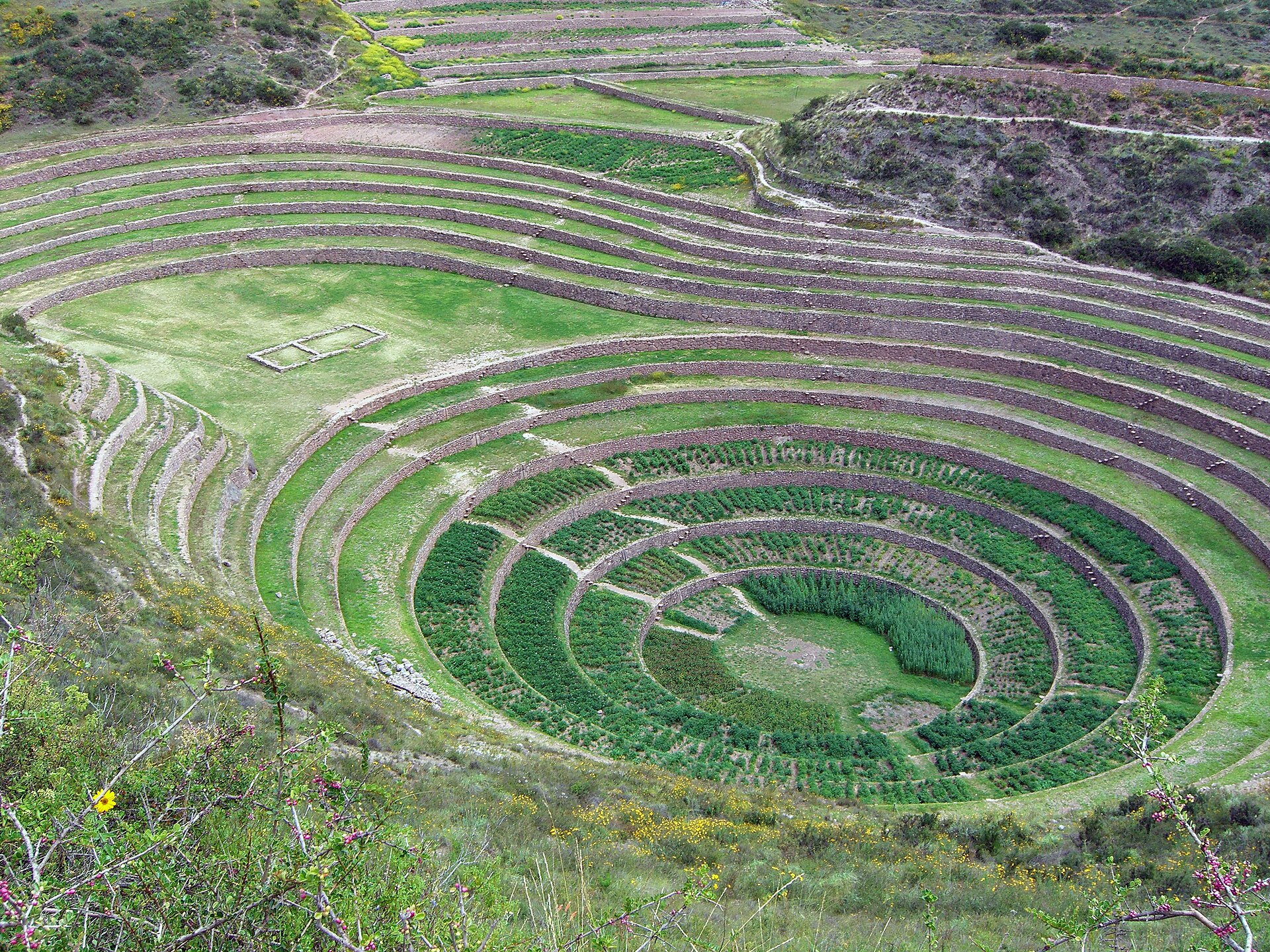 Terrazas circulares de Moray en el centro arqueológico